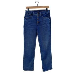 NWOT J.Crew Essential Straight Jeans,‎ Button Fly, Size 28